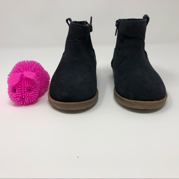 2/$30 Zara Kids Leather Navy Studded Boots Sz 6.5 - Picture 6 of 8